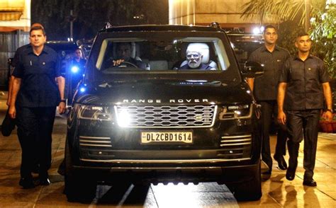 Prime Minister Narendra Modi Arrives At The Bjp Headquarters To Attend