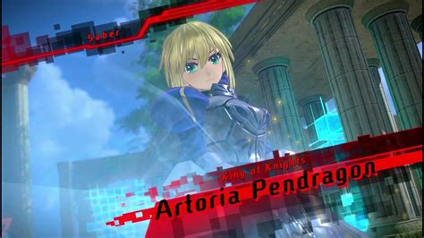 Fate Extella Link Artoria Pendragon Character Trailer Youtube