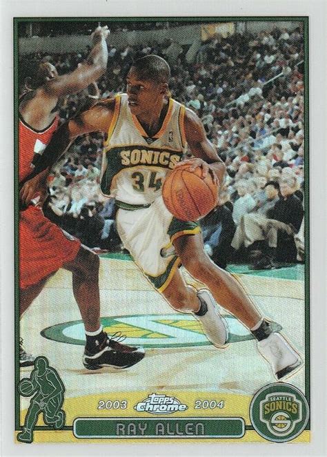 Ray Allen Topps Chrome Refractor Price Guide Sports Card