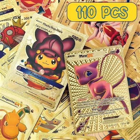 A Cartas Pokémon Doradas Juego De Mesa 110 Piezas Cuotas sin interés