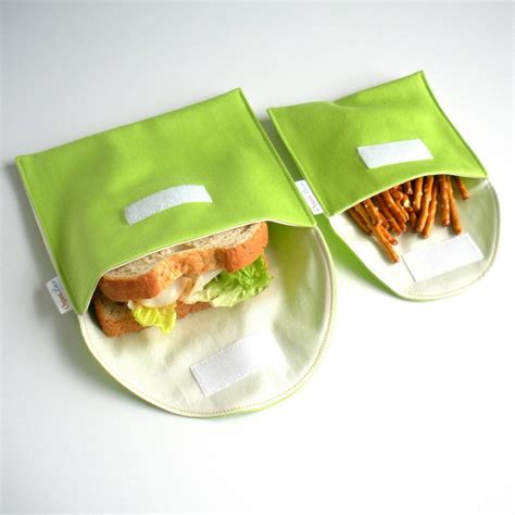 Reusable Eco Sandwich And Snack Bag Set Of 2 By Islandpicnic