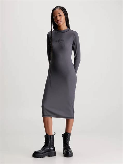 Slim Ribbed Midi Dress Calvin Klein® J20j222514pt2