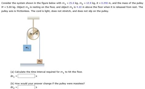 SOLVED Consider The System Shown In The Figure Below With M1 25 0 Kg