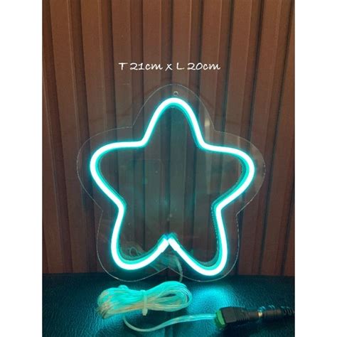 Jual Custom LED Neon Sign Neon Flex BINTANG STAR Logo Bintang