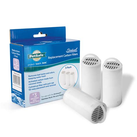 PetSafe Drinkwell 360 Premium Carbon Replacement Filters, Dog and Cat Water Fountain Filters, 12 ...