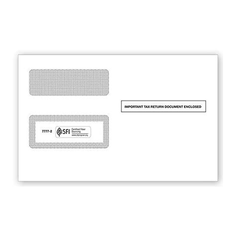 1099 2 Up Double Window Envelope Self Seal DesignsnPrint