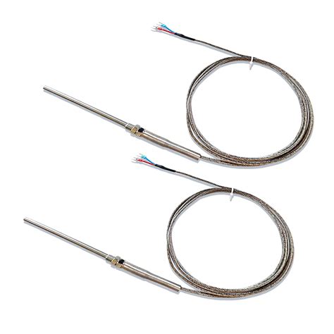 K Type Thermocouple Temperature Sensor 32~1112°f 0~600℃ Cable Length 6 6ft 2m Stainless Steel