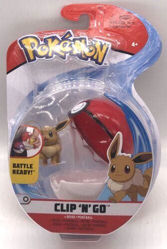 Pokémon Clip N Go Eevee And Poke Ball Figure Battle Ready New 4554368546