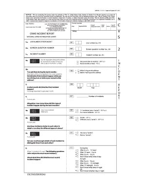 Fillable Online Bjs National Crime Victimization Survey 2014 Codebook