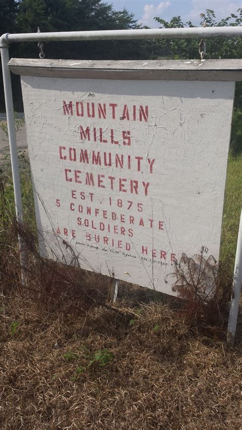 Mountain Mills Community Cemetery dans Alabama Cimetière Find a Grave