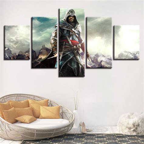 Assassins Creed Movie 5 Panel Canvas Art Wall Decor Canvas Storm