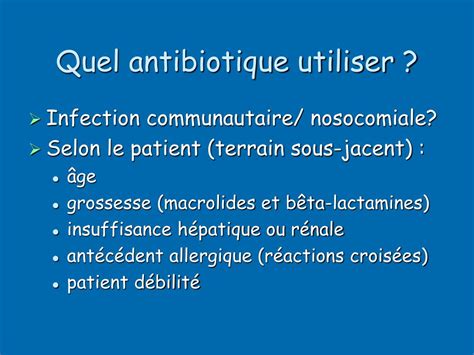 PPT Antibiothérapie probabiliste PowerPoint Presentation free