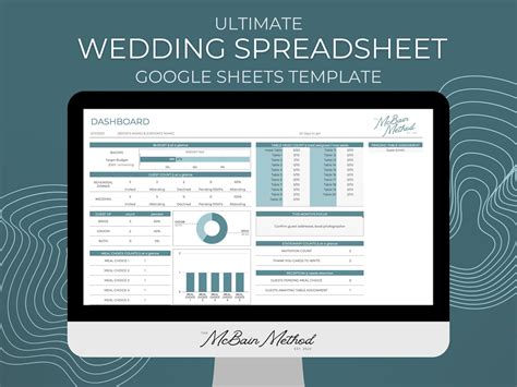 Google Sheets Wedding Planner Spreadsheet Planning Checklist Budget ...