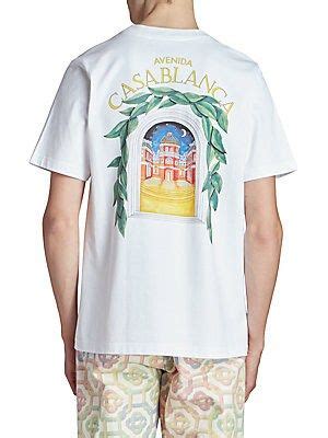 Casablanca Avenida Print T Shirt Casual Shirts Casual T Shirts