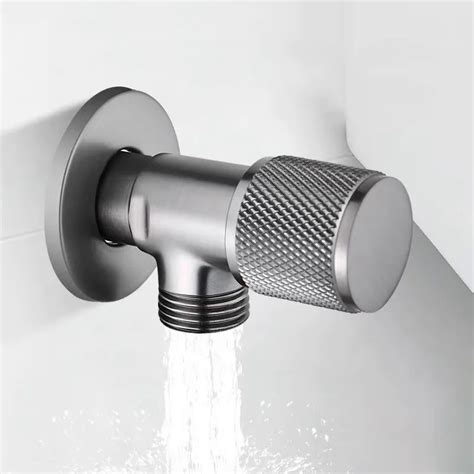Explosion Proof Brass Angle Valve Gun Gray Hot Cold Toilet Copper