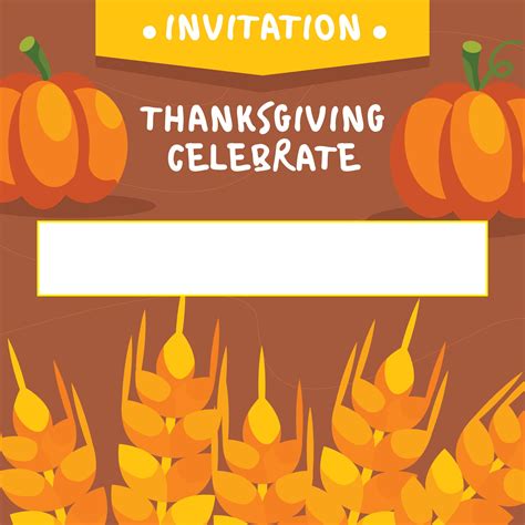 Printable Thanksgiving Invitation Template