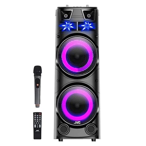 Jvc Portable Bluetooth Party Speaker With Wireless Mic And Remote Control Xs N7222pb Black Buy