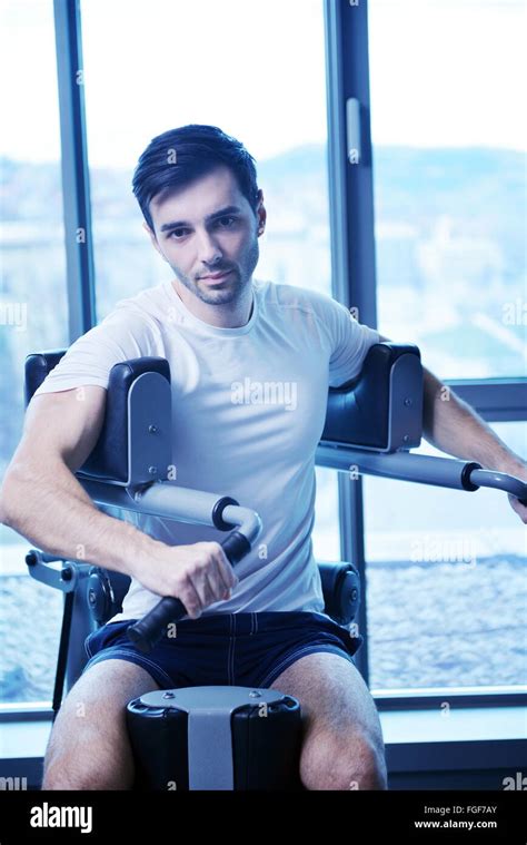 Man Running On The Treadmill Stock Photo Alamy