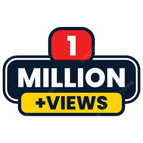 1 Million Clipart Vector, 1 Million Views Logo Png, 1 Million Views Png Download, Logo Png ...