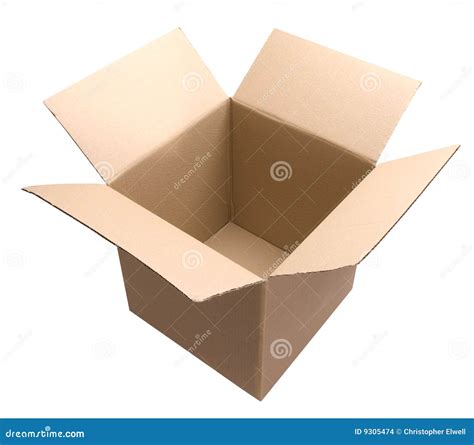 Empty Cardboard Box stock photo. Image of retail, isolated - 9305474