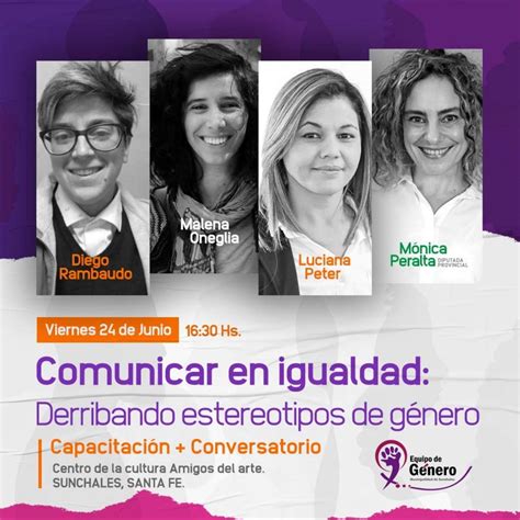 Invitan A Jornada Sobre Comunicar En Igualdad Derribando Estereotipos