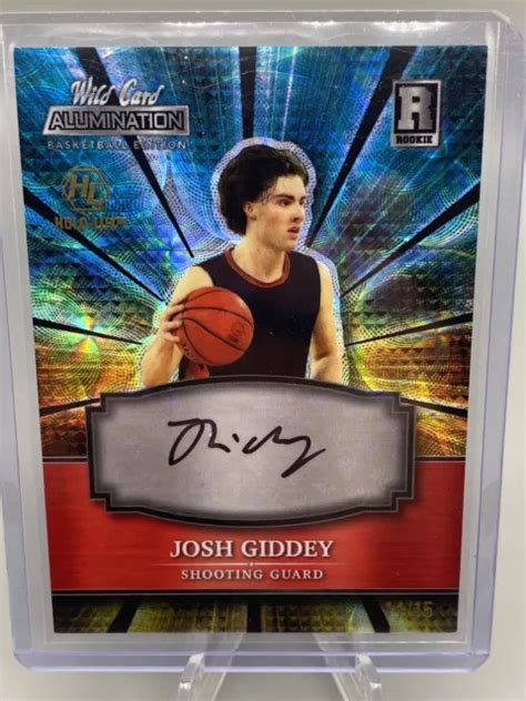 JOSH GIDDEY 2022 Wild Card Alumination RC Recrue Auto 14 15 No ABC A SP