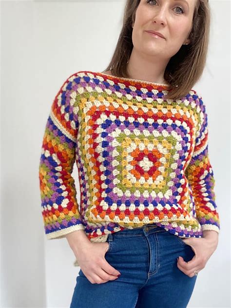 Crochet Granny Square Sweater Patterns Beautiful Dawn Designs