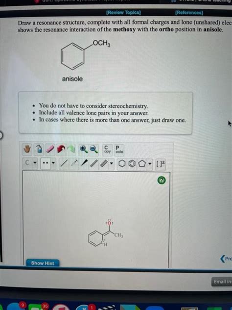 Solved Review Topica References Draw A Resonance Chegg