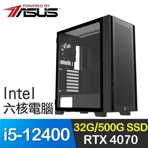 Asus 華碩 【南紡購物中心】 系列【計督刀】i5 12400六核 Rtx4070 電玩電腦32g500g Ssd Pchome