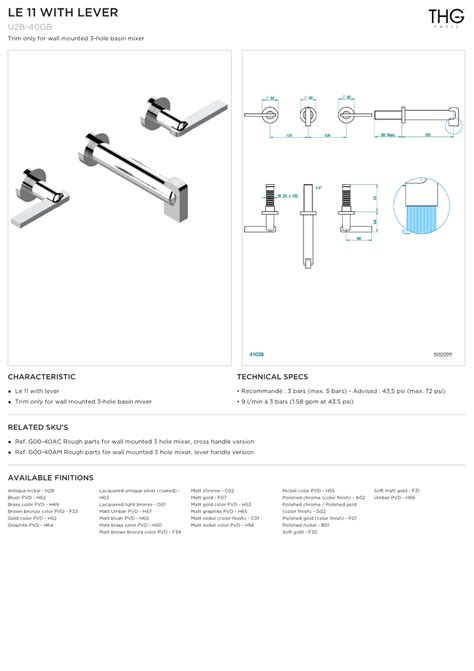 Le With Lever Rubinetto Per Lavabo By Thg Paris