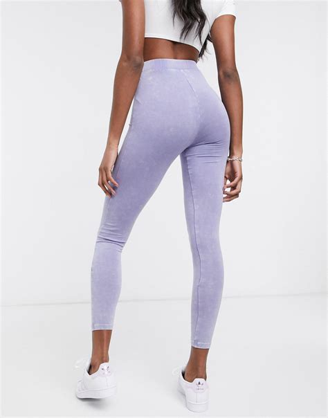 Asos Asos Design Tall Acid Wash Legging In Purple Lyst