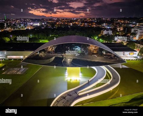 Beautiful View Modern Architecture Museum Building By Oscar Niemeyer