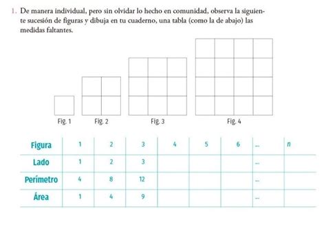 1 Observa la siguiente imagen sucesión de figuras y dibuja en tu