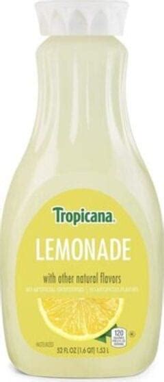 Tropicana Lemonade Tropicana Lemonade - 52 fl, Nutrition Information ...