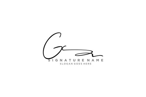 Anf Ngliche Gc Brief Signatur Logo Vorlage Elegantes Design Logo