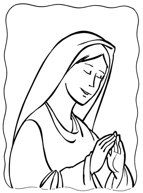 Dibujo De Maria Para Colorear Dibujos Cristianos Para Colorear