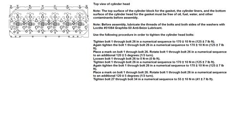 Cat C Head Bolt Torque Sequence