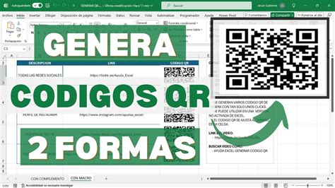 Tutorial Como Generar Codigos Qr En Excel Excel Exceltips