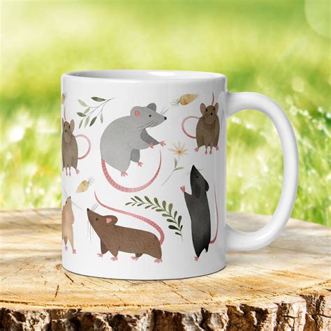 Cute Rat Mug Rat Lover T Rat Coffee Cup Rat Owner T Etsy Uk