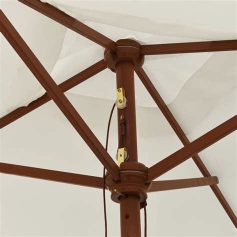 Atyhao Parasol de jardin avec mât en bois sable 198x198x231 cm 11609