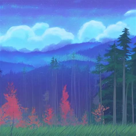 Forest Lanscape Panorama By Makoto Shinkai In Pixar Stable Diffusion