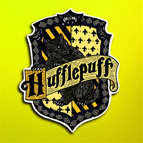 Hufflepuff Sticker WATERPROOF | Etsy