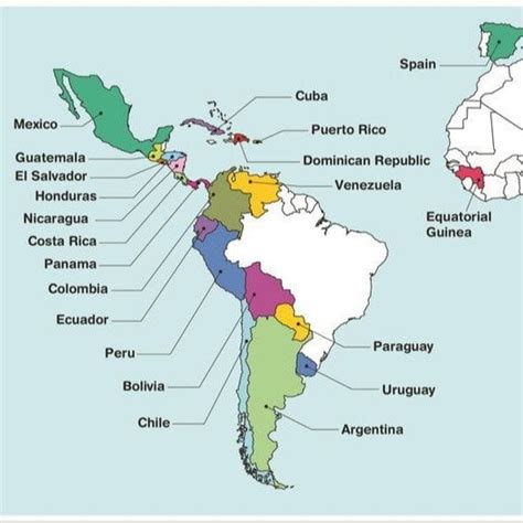 Map of Spanish speaking countries - That's not Equatorial Guinea : r ...