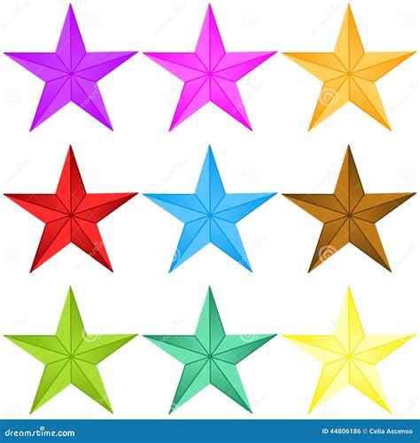 Shinny Stars Collection Stock Illustration Illustration Of Colours