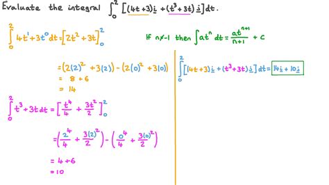 Question Video Calculating A Definite Integral Of A Vector Valued