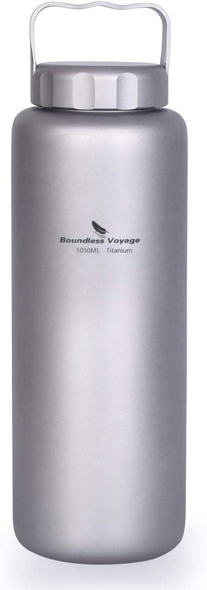 Boundless Voyage Titanium Water Bottle With Handle Big Capacity Wide