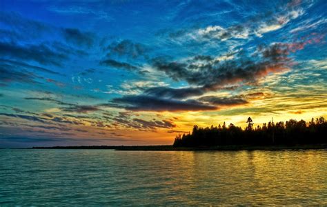 Sunset Over Lake Michigan Colorful Sunset Over Lake Michig Flickr