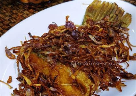 Resipi Ikan Siakap Goreng Bawang Oleh Erna Hezreen Hamzah Cookpad