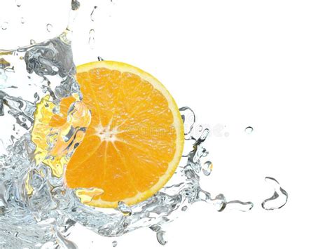 Orange with water splash stock image. Image of colour - 77802201