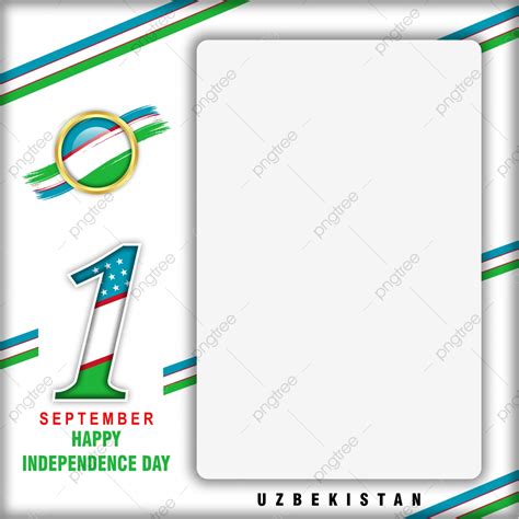 Moldura De Twibbon Transparente Do Dia Da Independência Do Uzbequistão